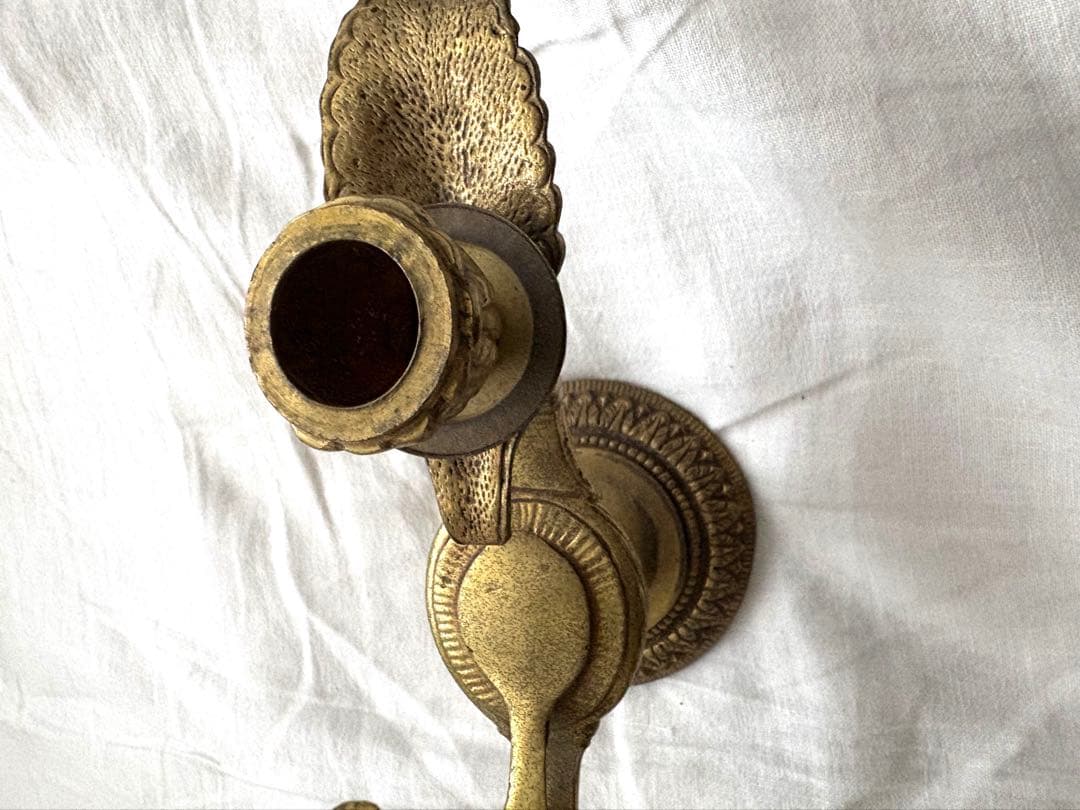 フランスアンティーク　キャンドルホルダー　フェニックス