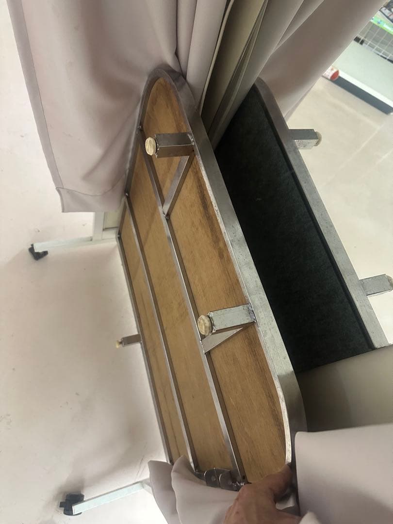 店舗用 試着室 フィッティングルーム キャスター付きカーテン式 閉店処分 業務用