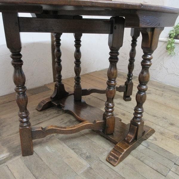 イギリス アンティーク 家具 ゲートレッグテーブル ダイニング 英国 6059e