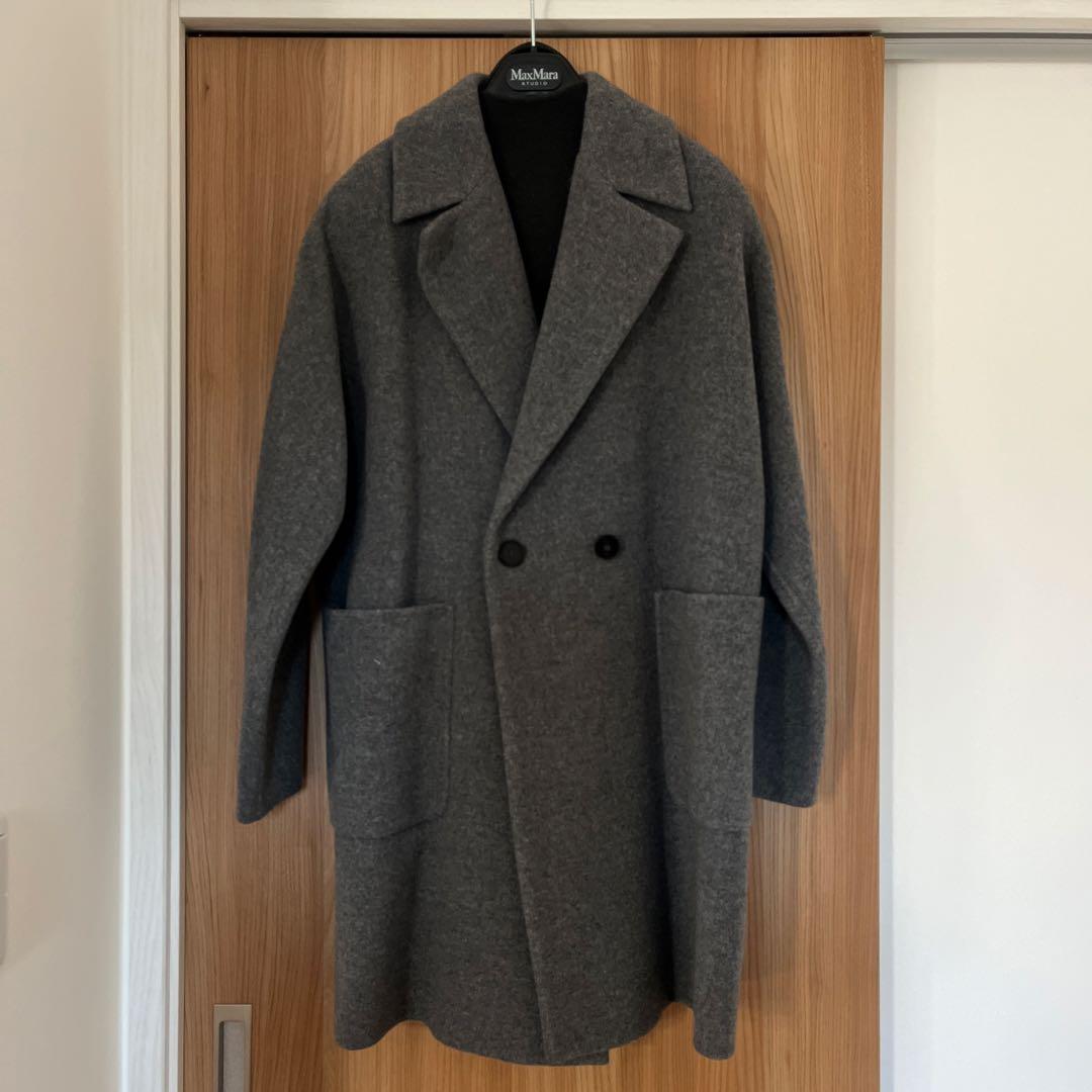 MaxMara studioグレー チェスターコート 38