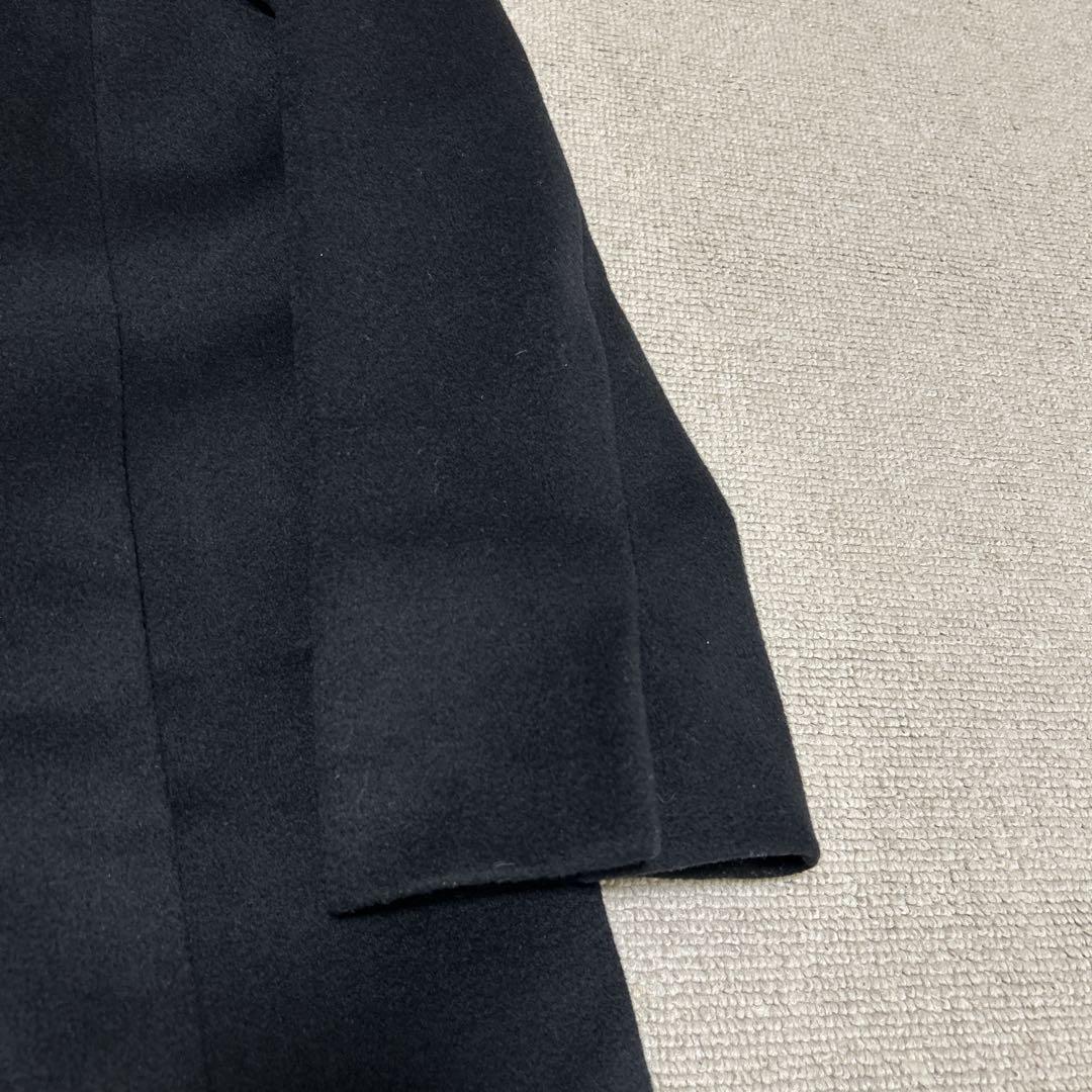美品❣️23区 チェスターコート ウール カシミヤ 女優襟 ブラック 40 L