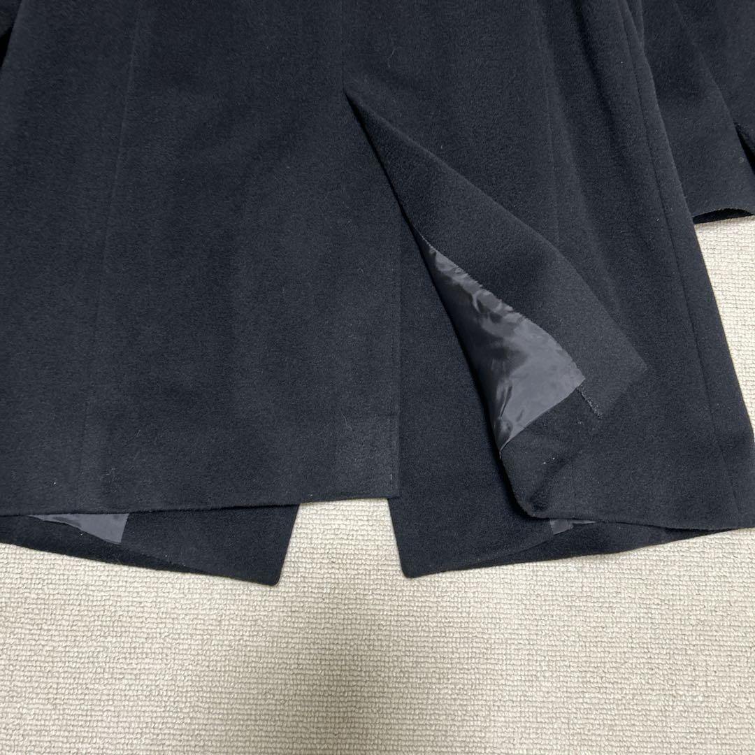 美品❣️23区 チェスターコート ウール カシミヤ 女優襟 ブラック 40 L