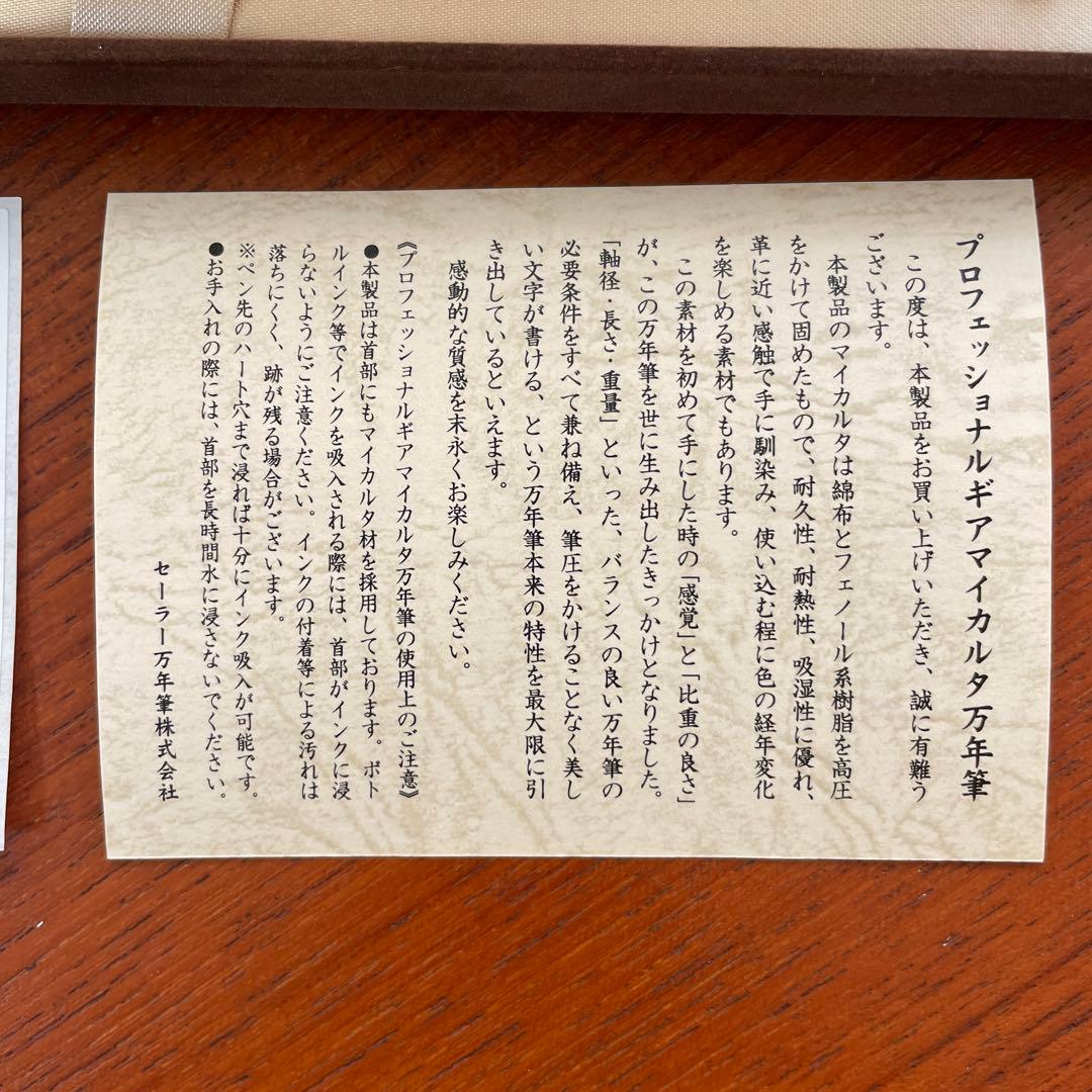 SAILOR プロフェッショナルギア マイカルタ 万年筆