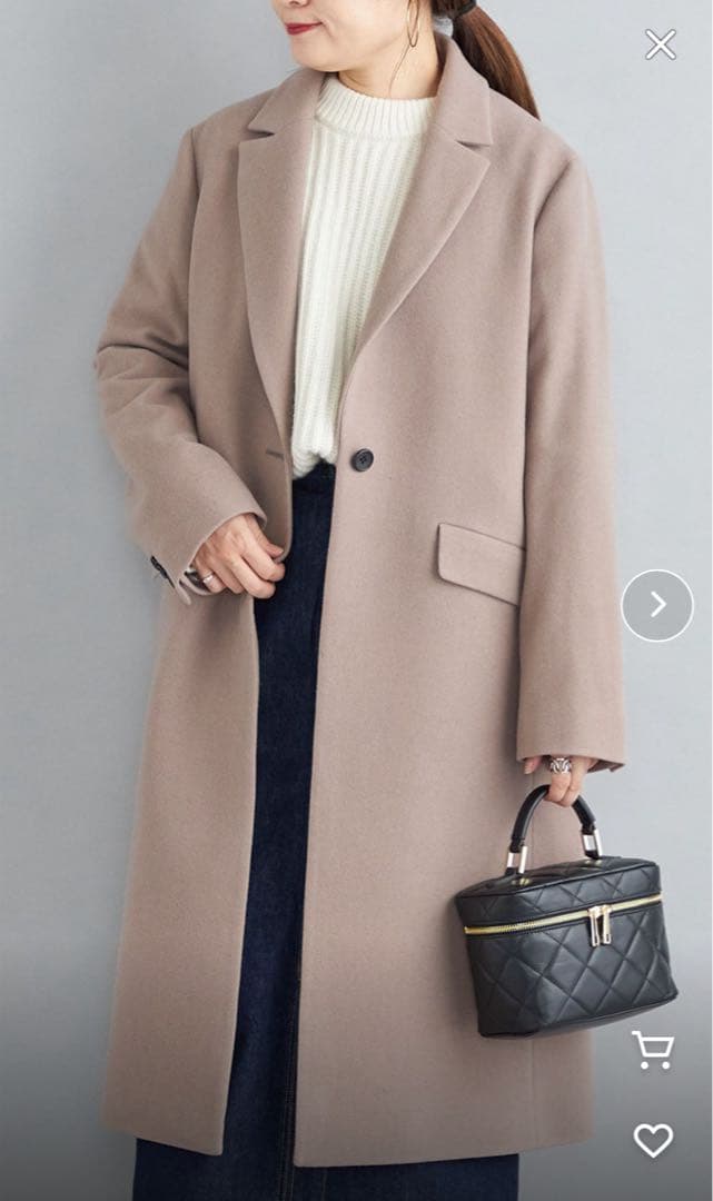 【SHIPS】ブラウン チェスターコート　38 Mサイズ