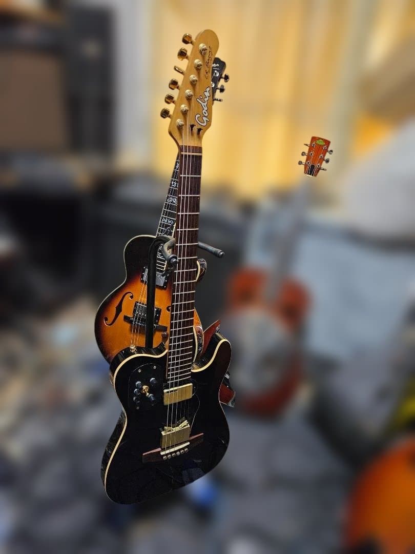 オンリーワン！Godin acousticaster レース他改良多数　動画！