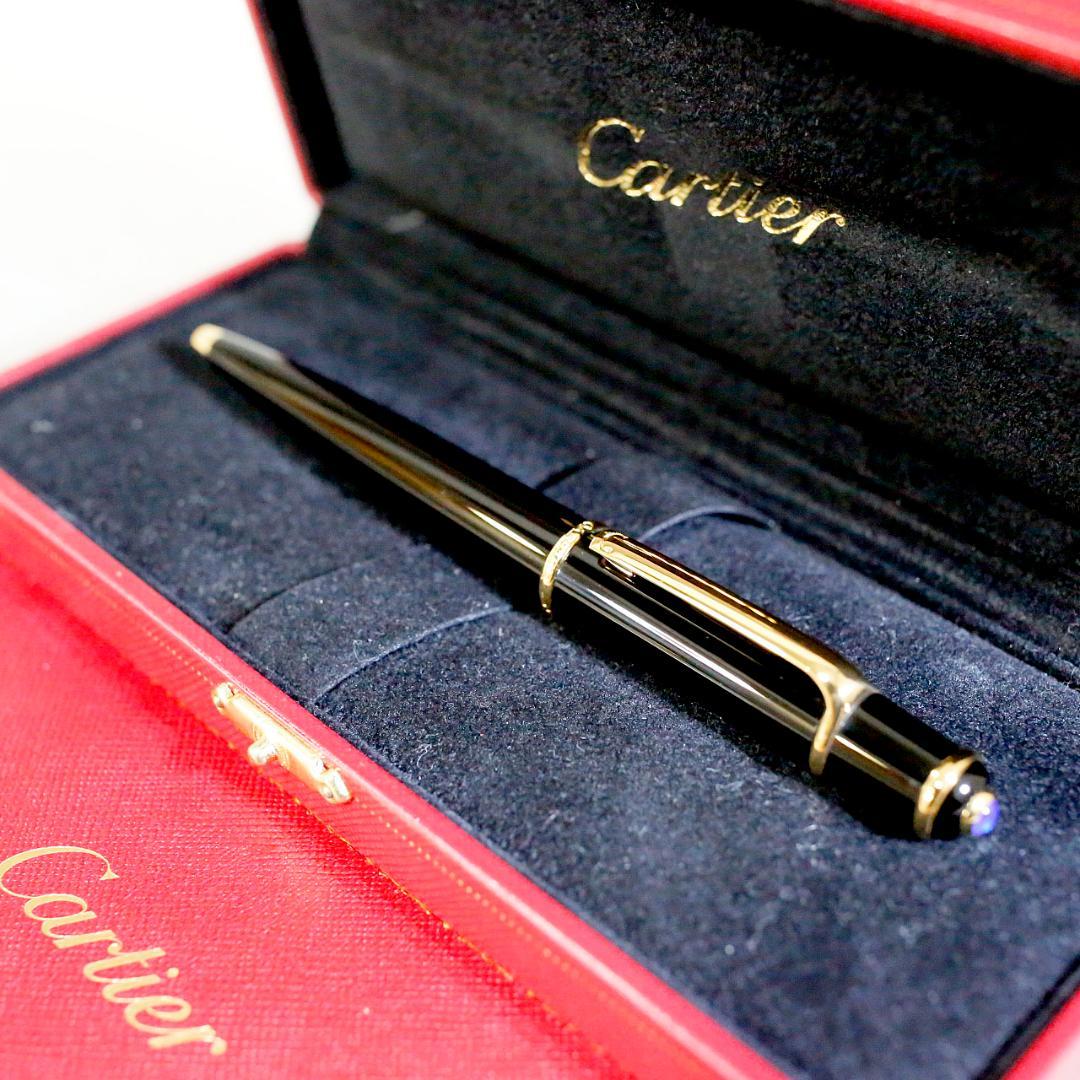 【極美品 送料込み】カルティエ ボールペン サファイヤ ディアボロ 箱あり
