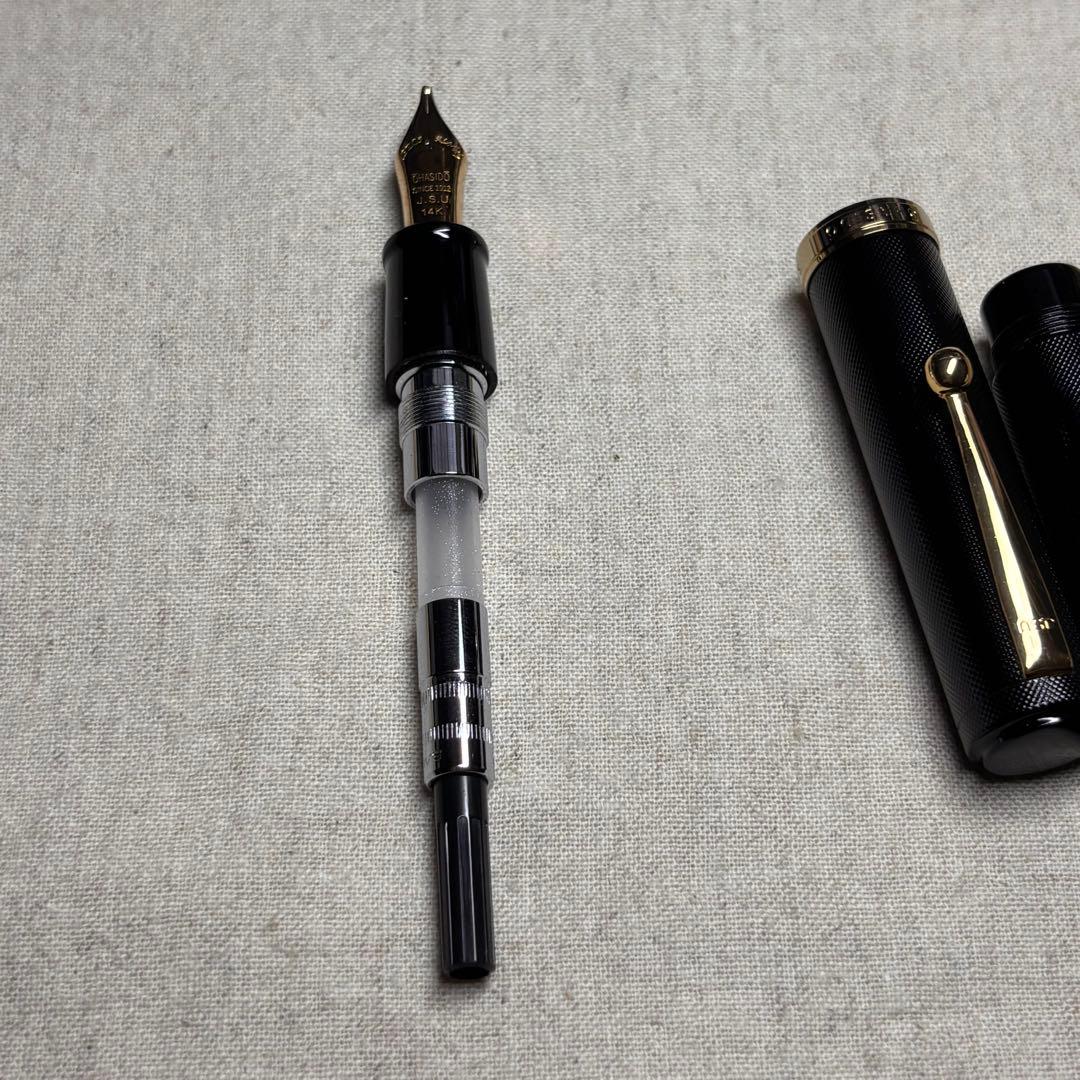 【美品】OHASIDO 手作り万年筆の大橋堂J.S.U 14K エボナイト製