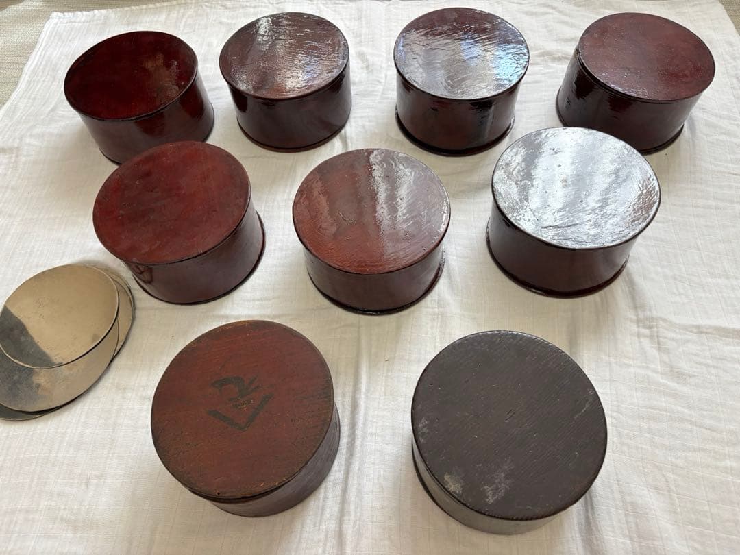 秋田　曲げわっぱ　丸弁当箱　昭和レトロ　レア