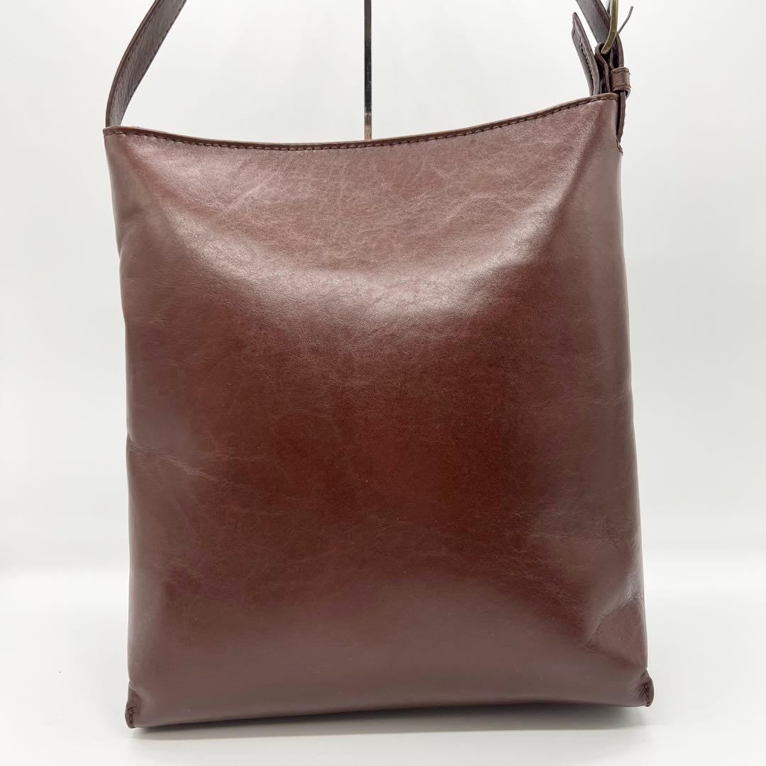 美品✨現行品　マザーハウス　ワンショルダーバッグ　ブライト　レザー　ブラウン