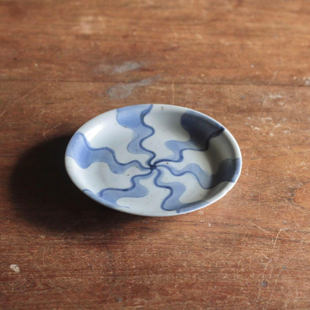 染付 捻文 皿 古美術 古道具 アンティーク 江戸時代 古伊万里