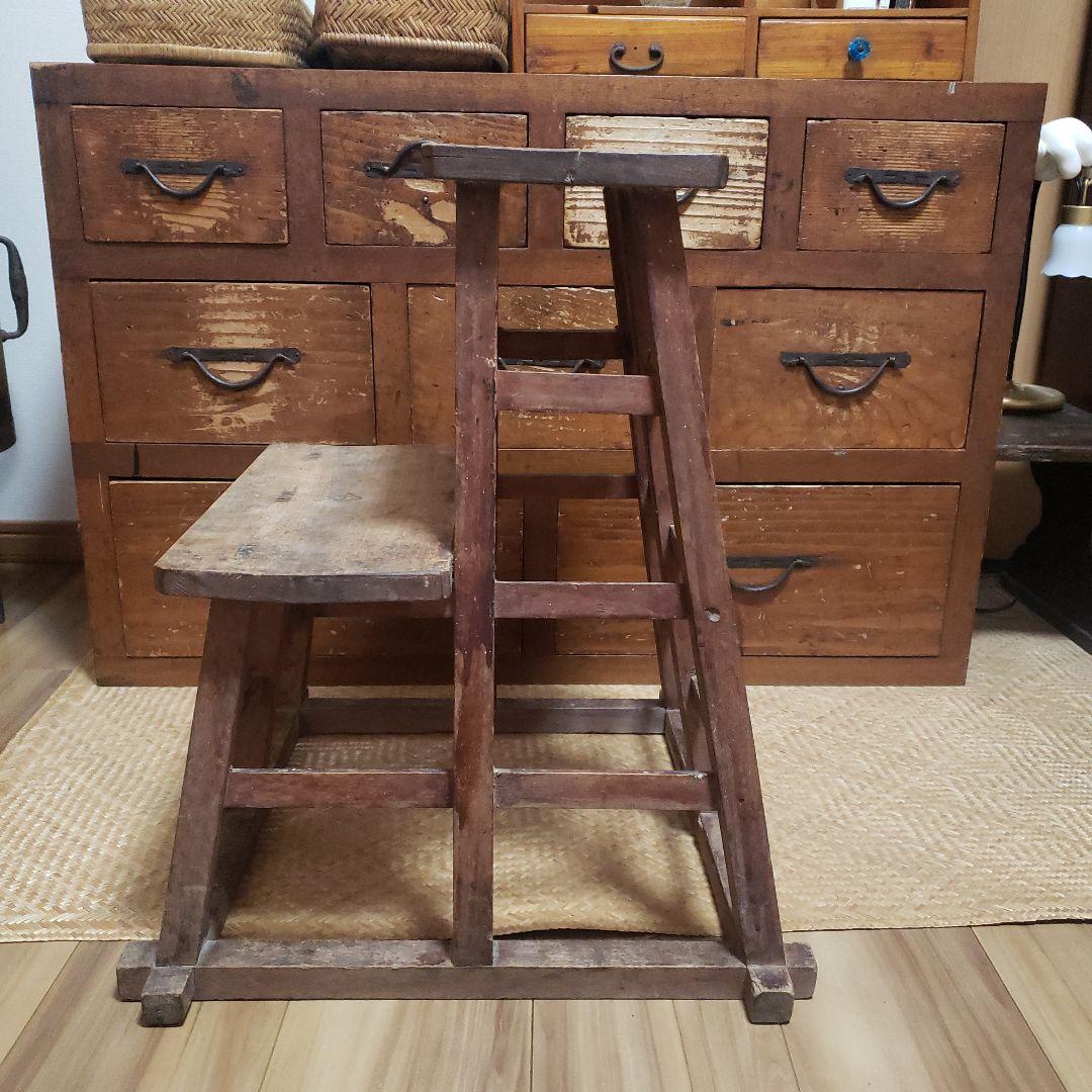 庄内踏み台 櫓 踏み台 やぐら組み 無垢 踏台 陳列棚 台 飾り棚 花台 民芸