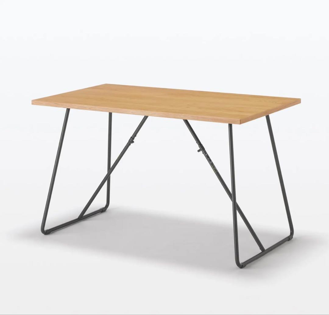 ★きなこ★【無印良品】折りたたみテーブル　120cm オーク材