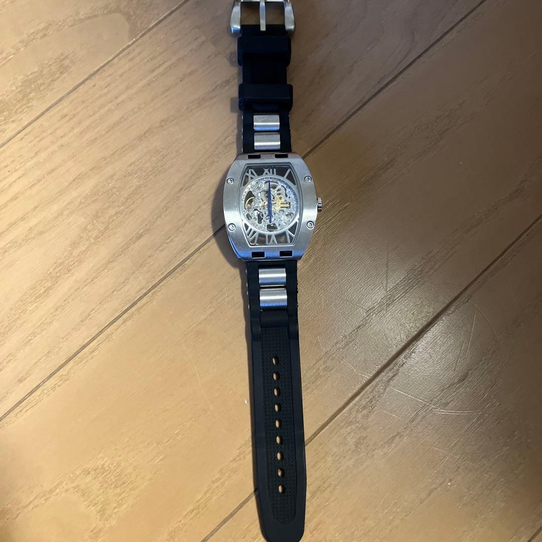 ARCAFUTURA 自動巻き腕時計 スケルトン 22272SKBKRM