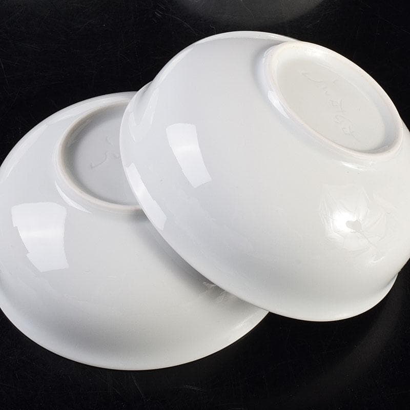 有田焼　二代　奥川忠右ェ衛門作　花文　白磁小鉢揃　5客　共箱　C　6944