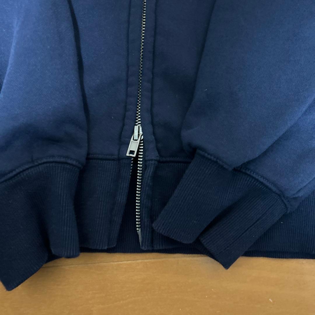 9090 OG Logo Zip Hoodie ネイビー ダブルジップ パーカー