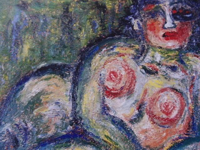 福島恵美子、【憂】、希少な画集より、状態良好、新品高級額装付