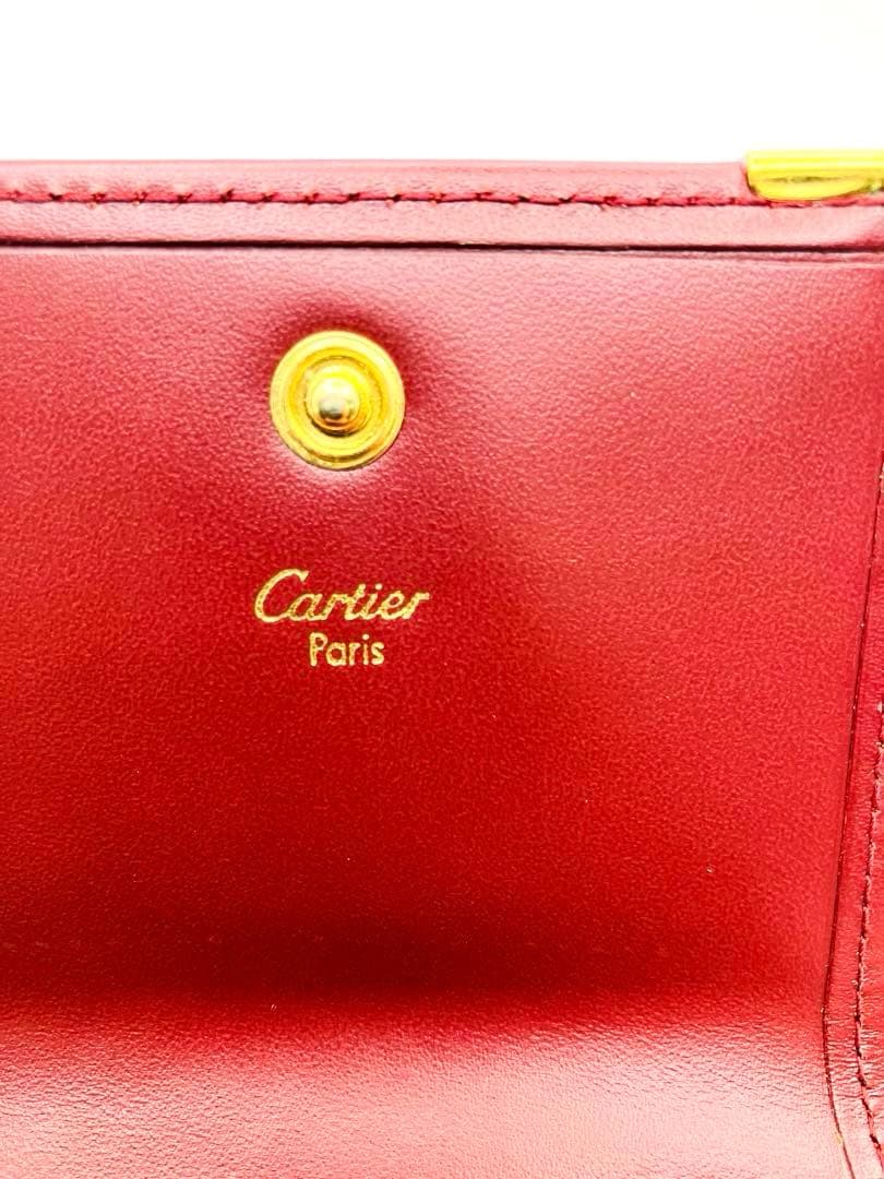 新品　Cartier ケース　レザー　ボルドー