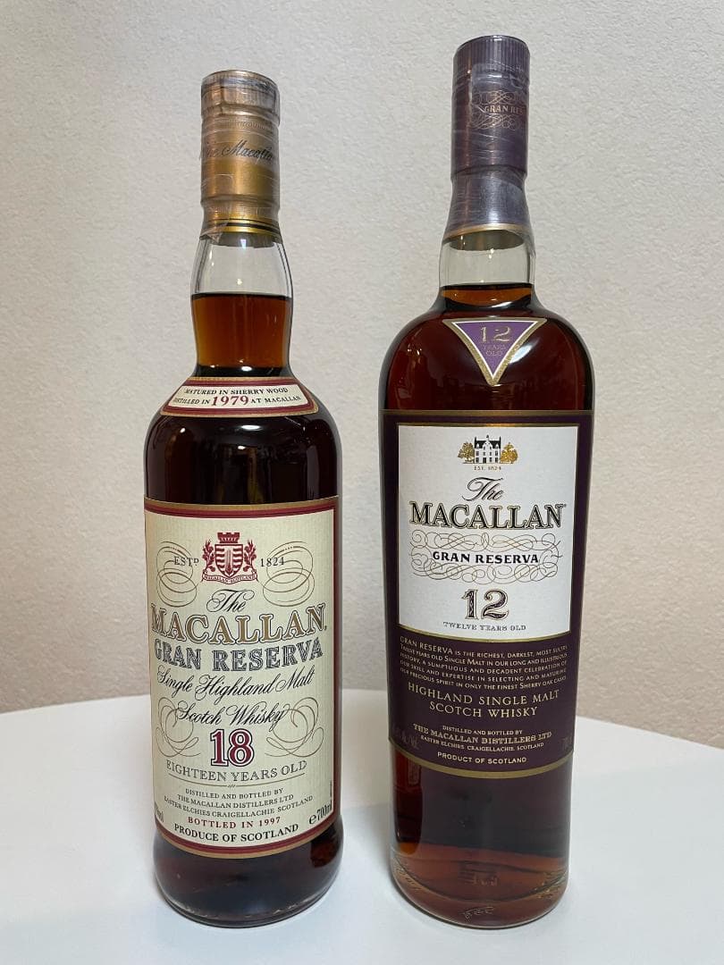 【極美品】ザ・マッカラン　グランレゼルバ18年　40% & 12年　45.6%