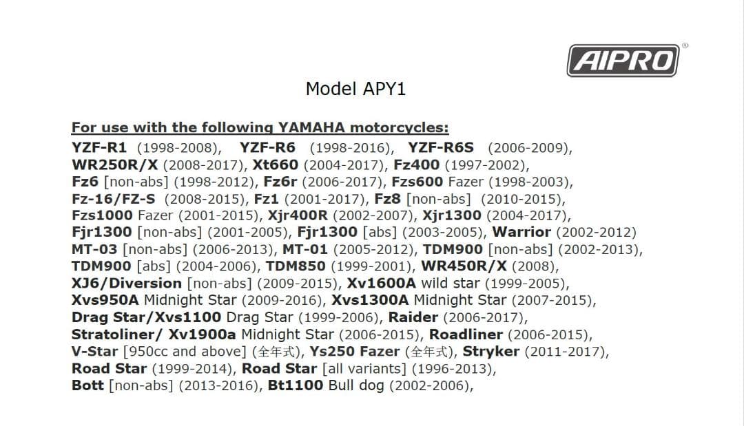 アイプロ製★シフトインジケーター APY1 緑 YZF-R6 WR250R