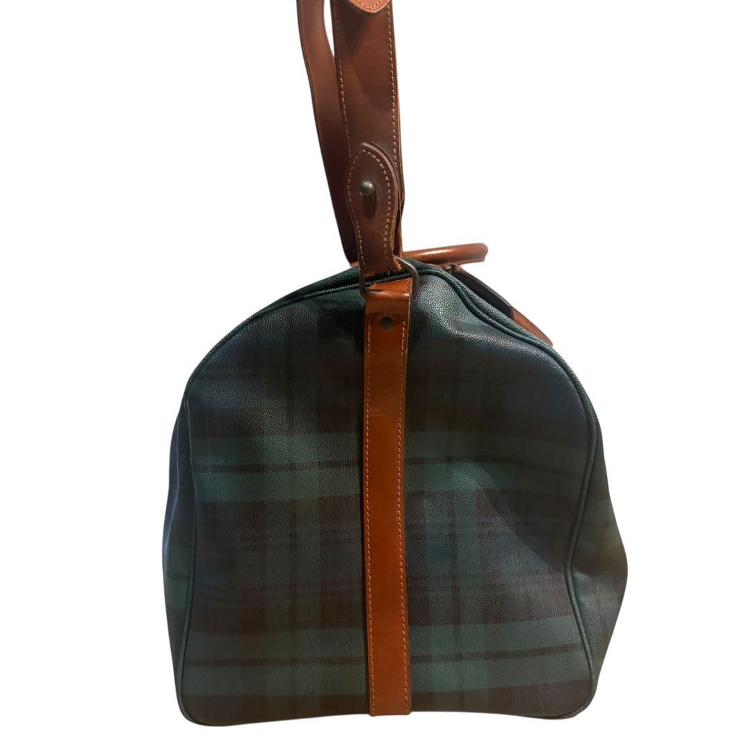 美品 ポロラルフローレン ボストンバッグ 2way チェック PVC 大容量