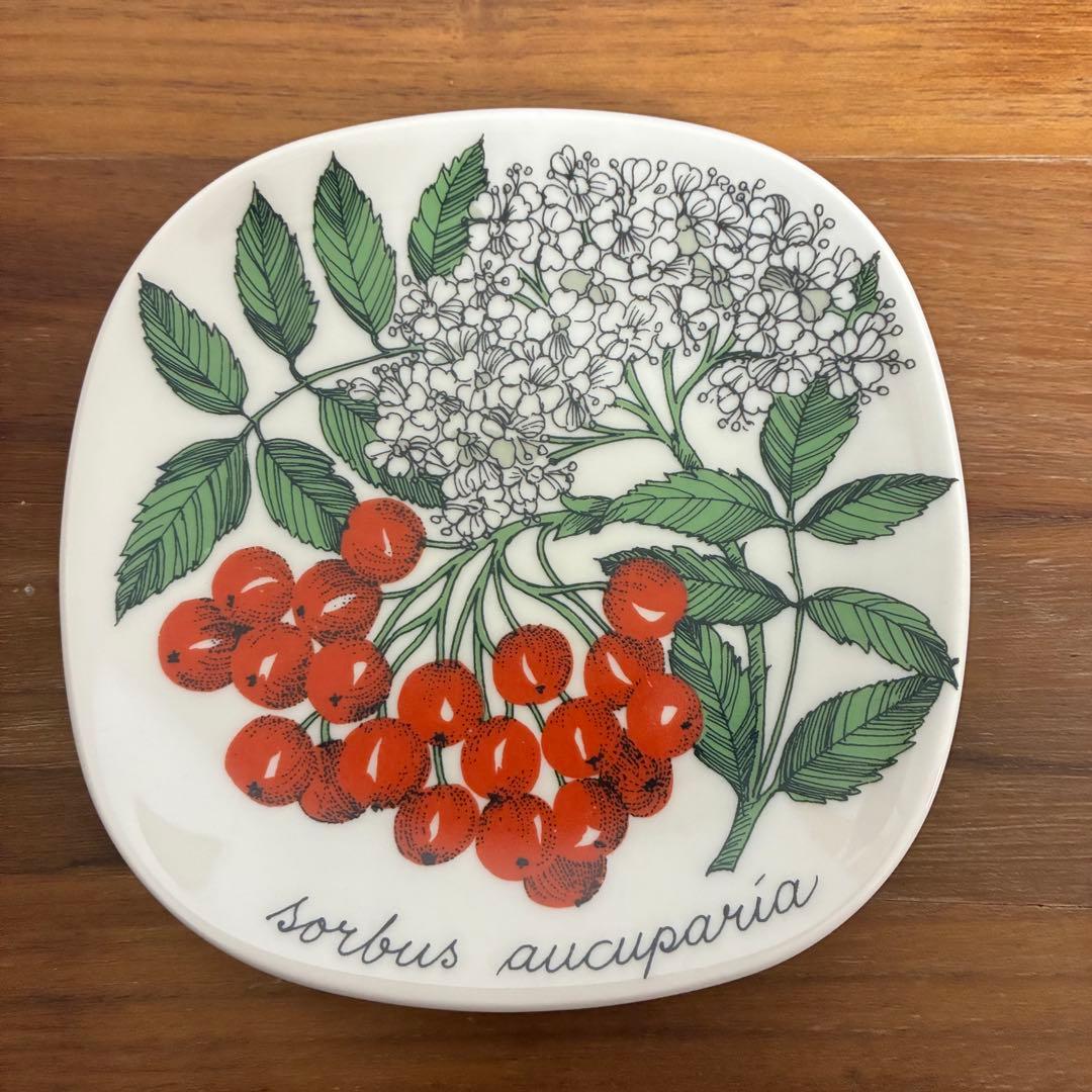 Arabia　ボタニカ　Sorbus aucuparia　ミニプレート　絵皿