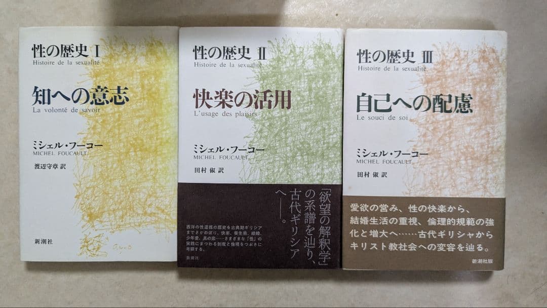 フーコー　狂気の歴史　言葉と物　監獄の誕生　知への意志 快楽の活用 自己への配慮