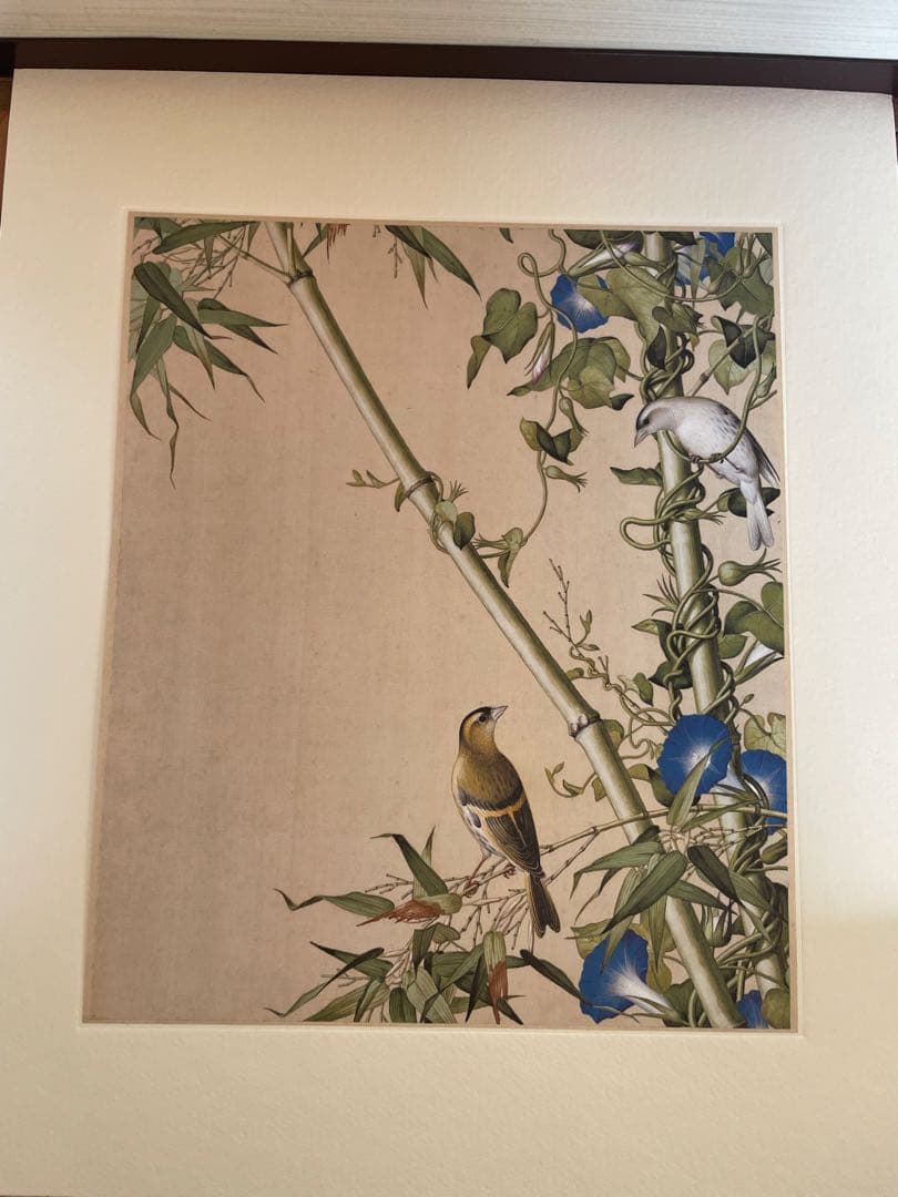 稀少中国清郎世宁长春图 名家绢絵 日本株式会社 二玄社印刷品16枚古董品