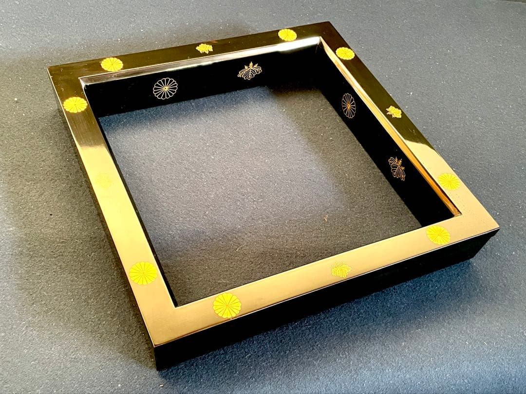 【美品 未使用】「母」 高台寺蒔絵 炉縁 静峰 志芸男 共箱 （20B①）