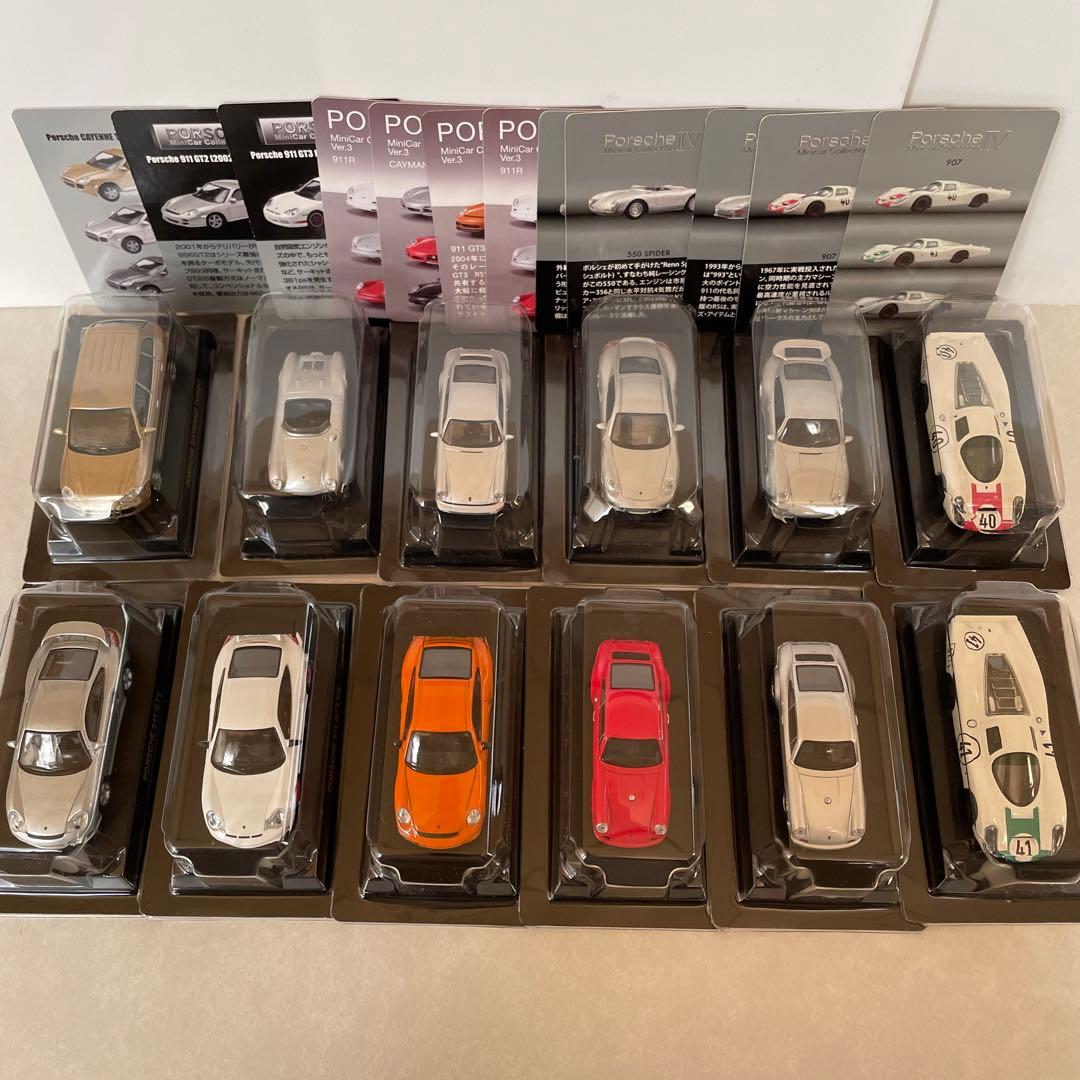 京商 1/64 ポルシェ 12台 (911GT3，カイエン，ケイマン等)