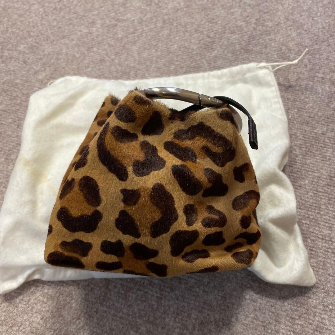 PRADA ヒョウ柄 ハンドバッグ 保存袋付き
