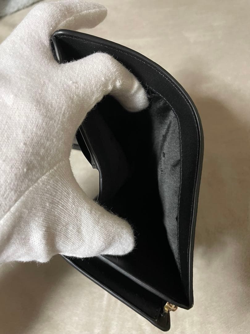 ケイトスペード　二つ折り財布　ブラックべージュ