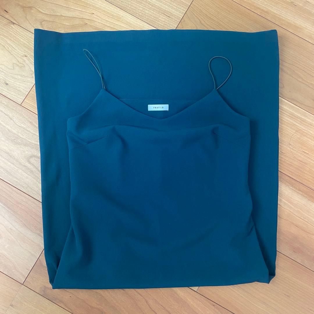 値下げ✴︎FRAY I.D ダークグリーン レース フルレングスドレス