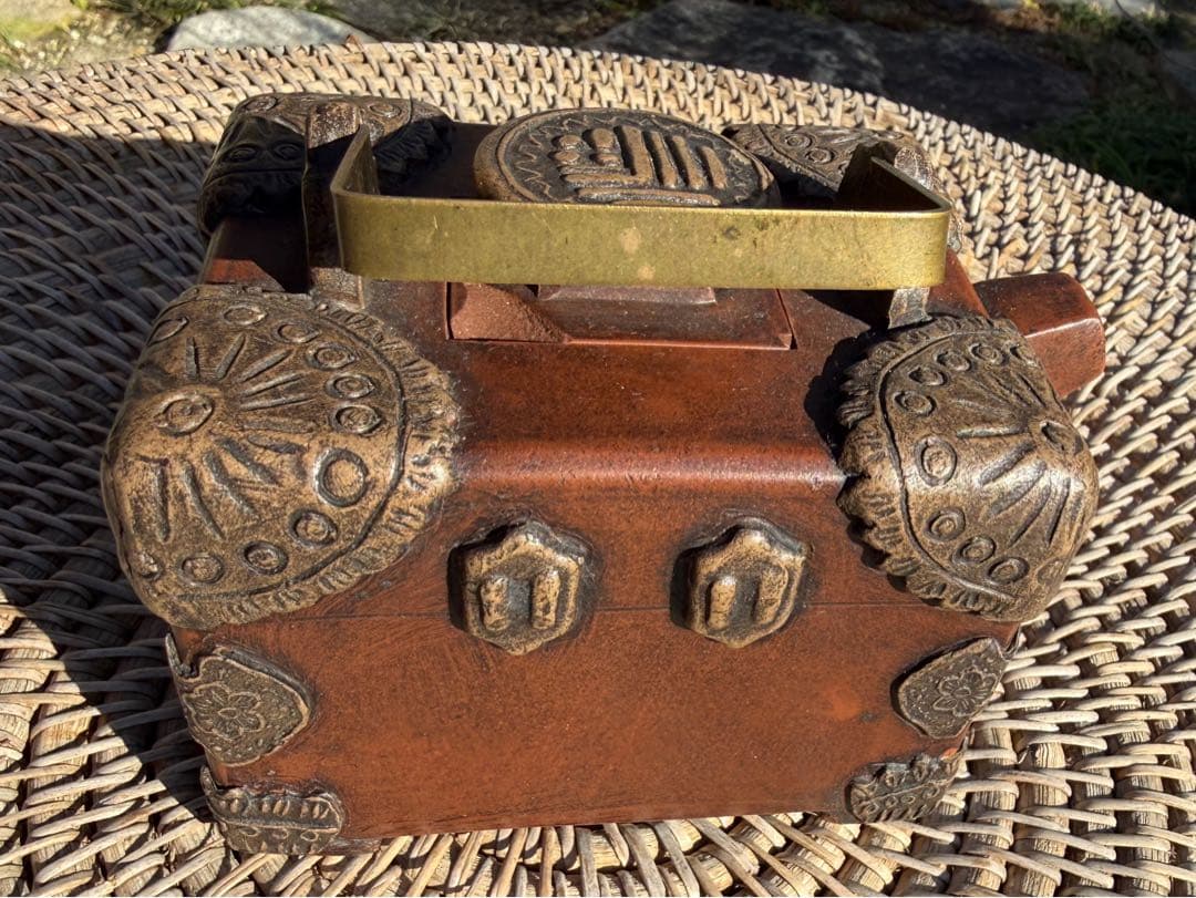 アンティーク　素敵な木製ボックス 中国茶　急須　Yixing Zisha