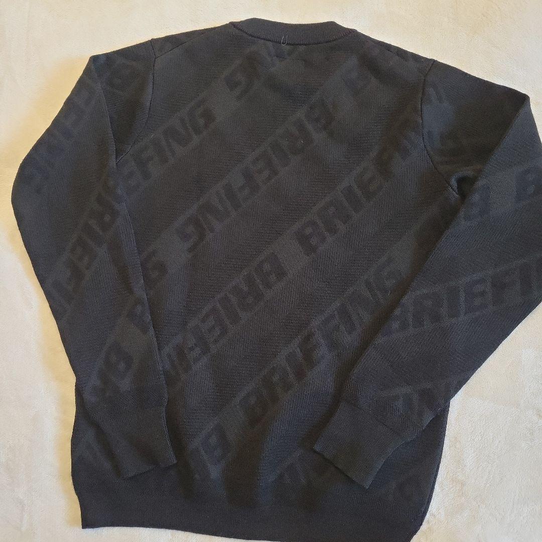 冬ゴルフオススメ‼️あったかウール❤BRIEFING ブラックお洒落総柄ニット☆