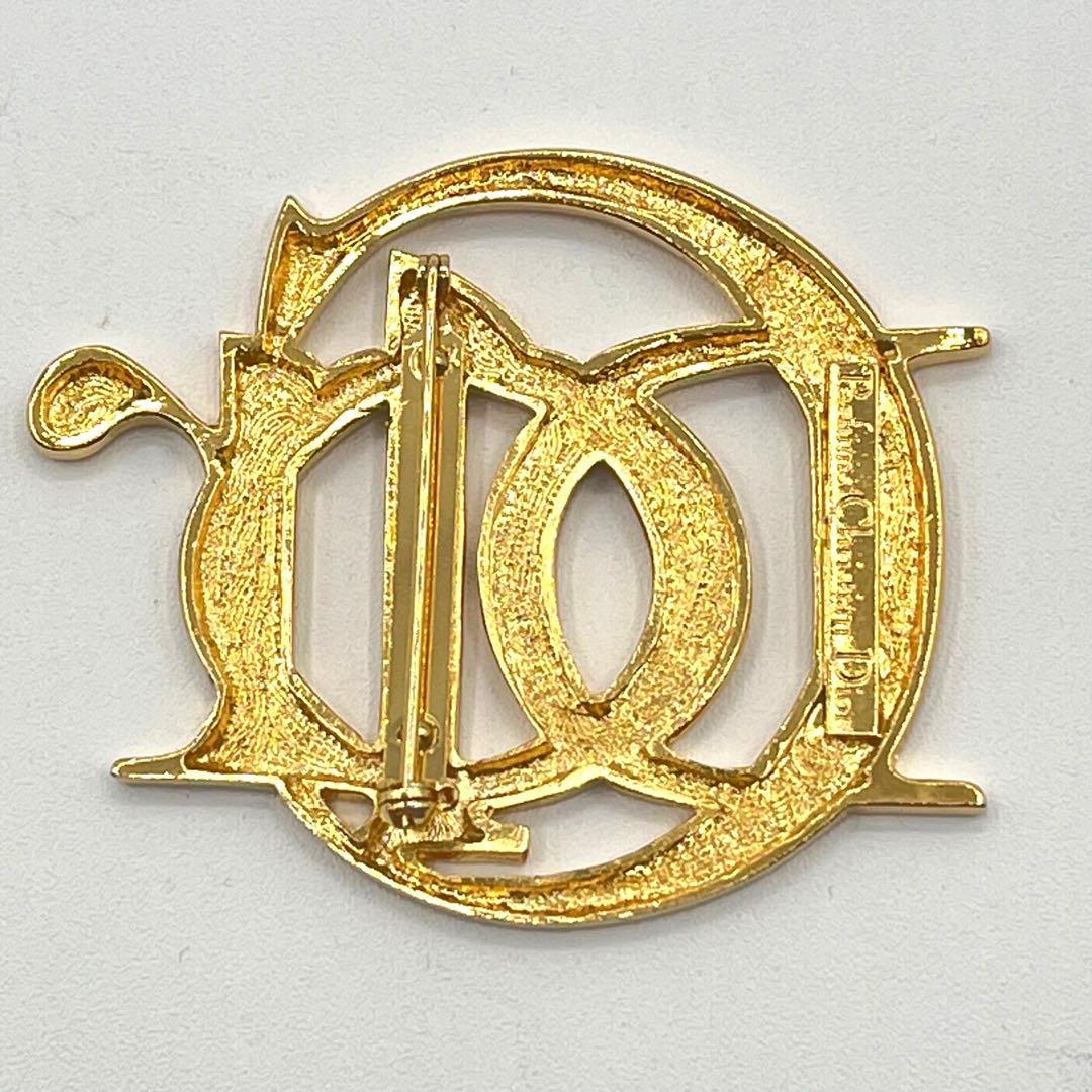 ✨極美品✨【クリスチャンディオール】ブローチ　ロゴ　ゴールド　ピン　華やか