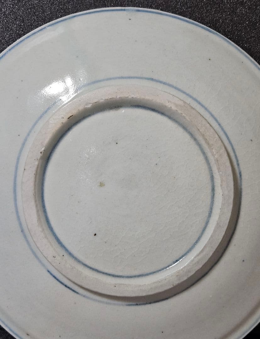 【名品❗】李氏朝鮮時代　朝鮮古美術　朝鮮古陶磁　青華緑釉　水鳥図　22.1cm皿