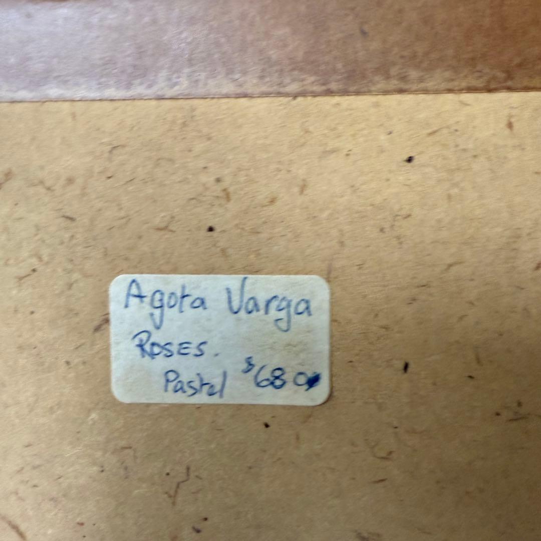 アゴタ ヴァルガ AGOTA VARGA 絵画 薔薇 バラ 花 パステル画