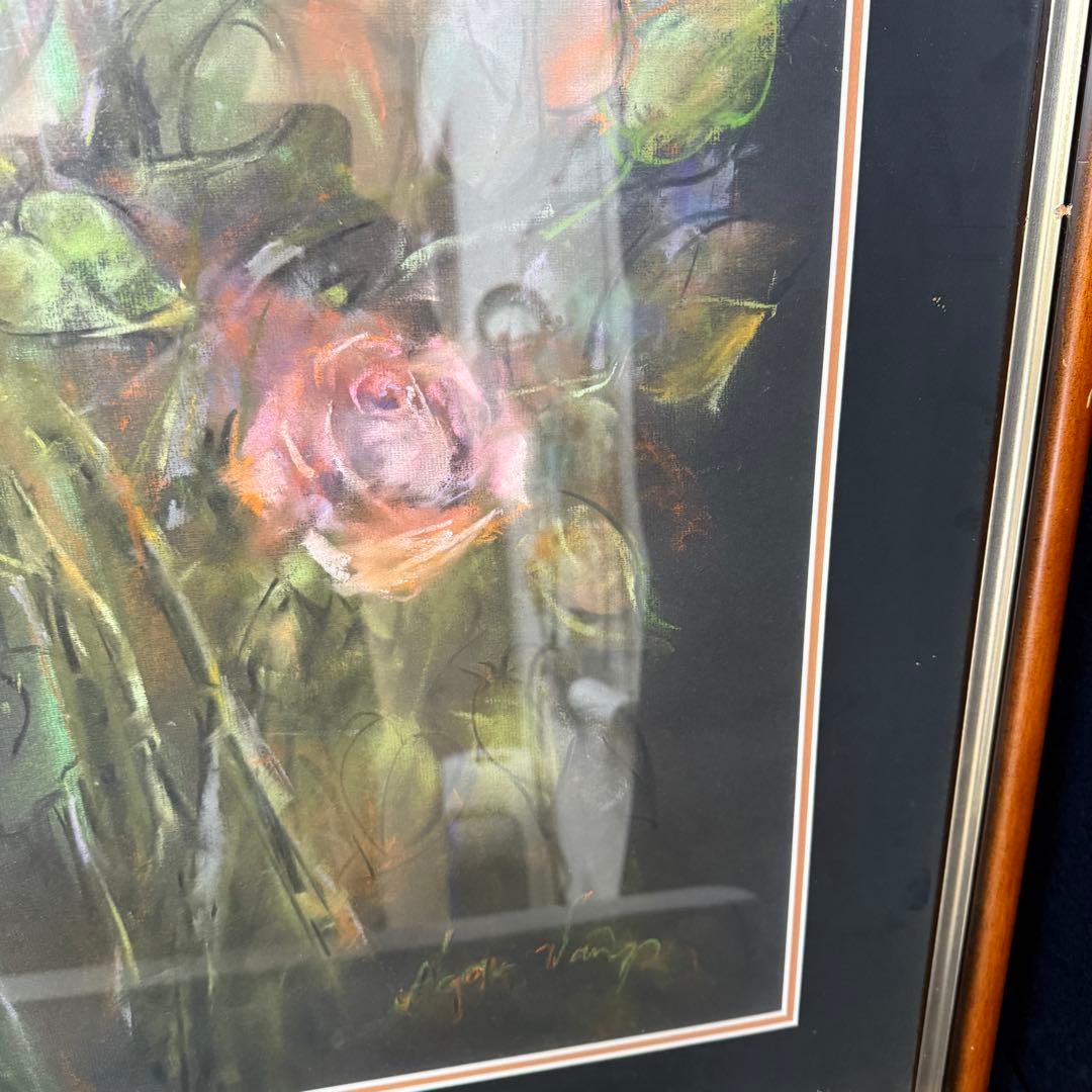 アゴタ ヴァルガ AGOTA VARGA 絵画 薔薇 バラ 花 パステル画