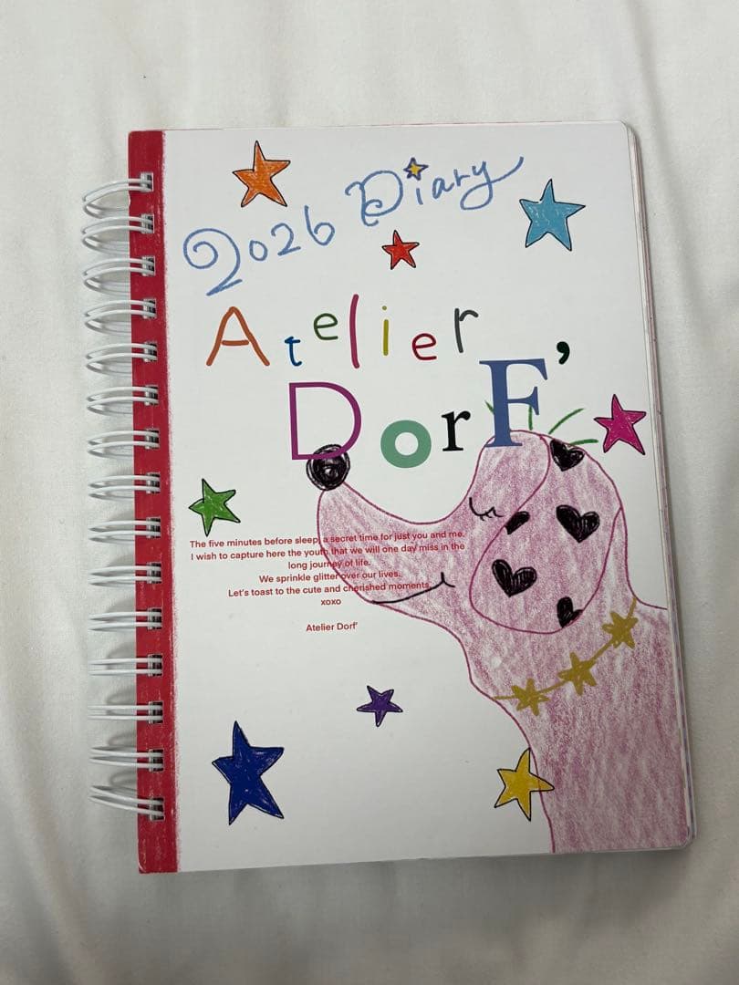 2026 Diary Atelier Dorf スケジュール帳 加藤愛里