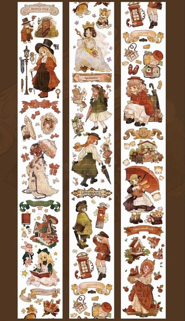 ✩再販✩J83＃英式小甜心(PET)田小宝的星空切り売り海外人物マステ女の子