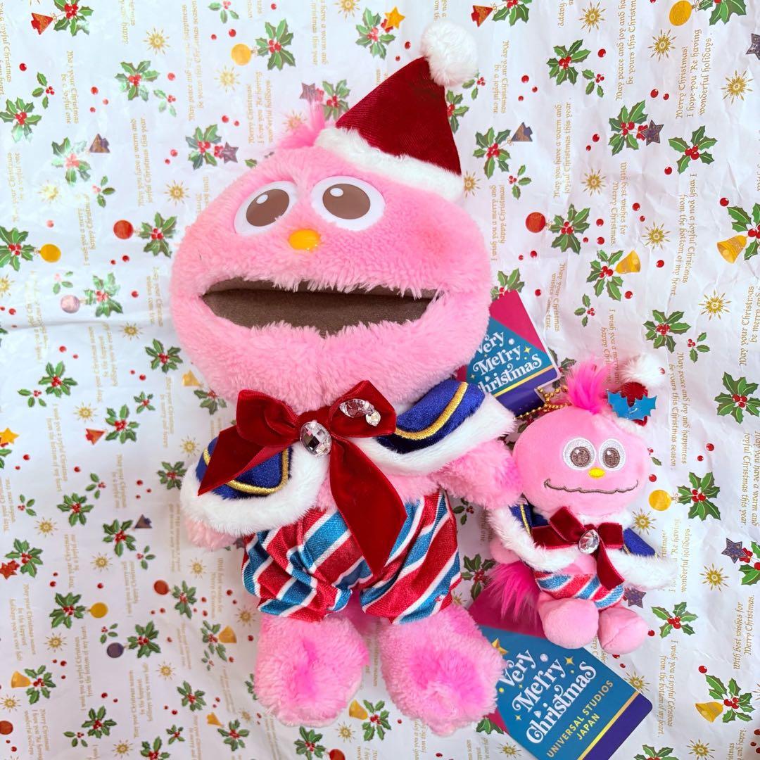 ユニバ　USJ セサミストリート　モッピー　ぬいぐるみ&キーチェーン