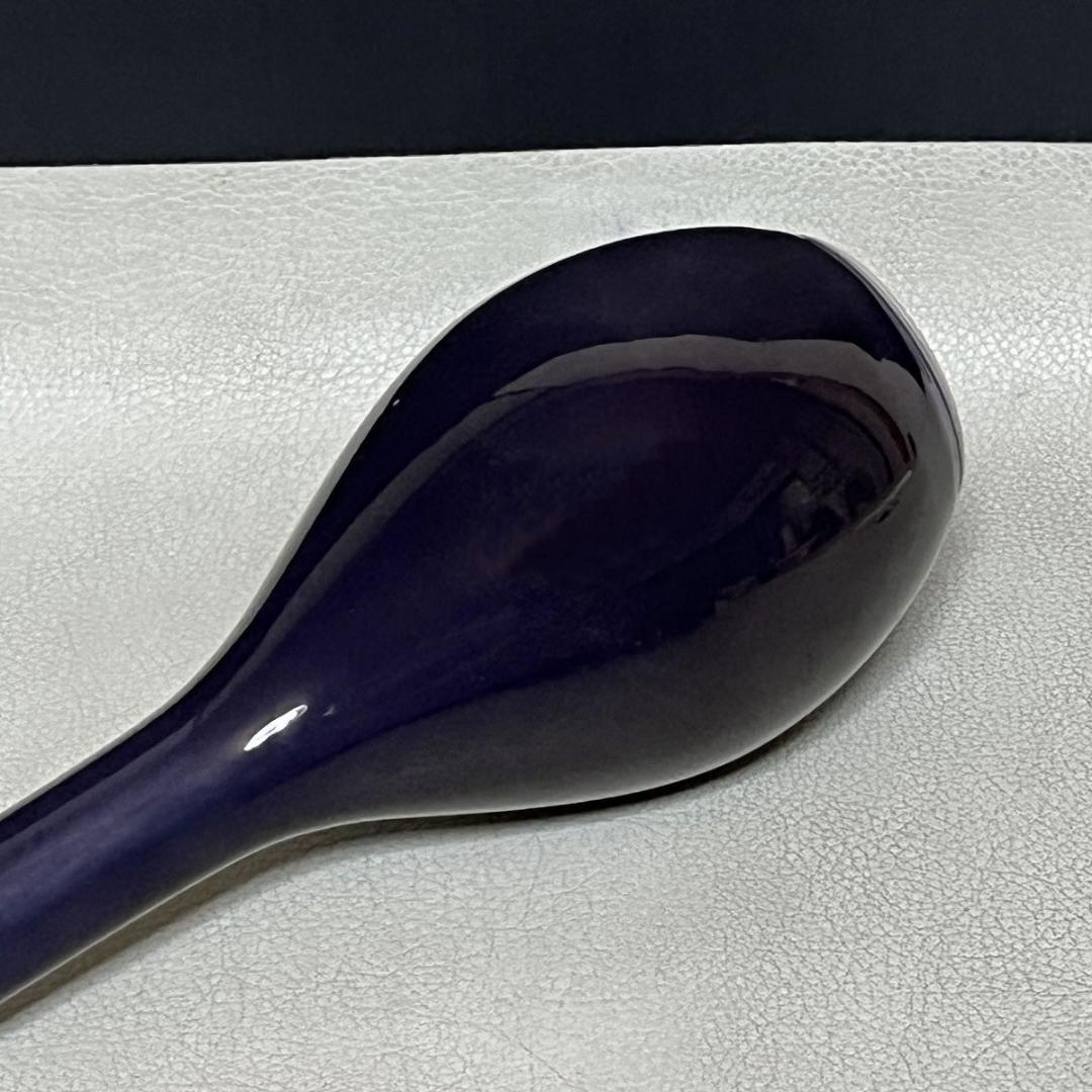 久世久宝 紫交趾 鶴首花入 共箱 花入 茶道具 【k3582】