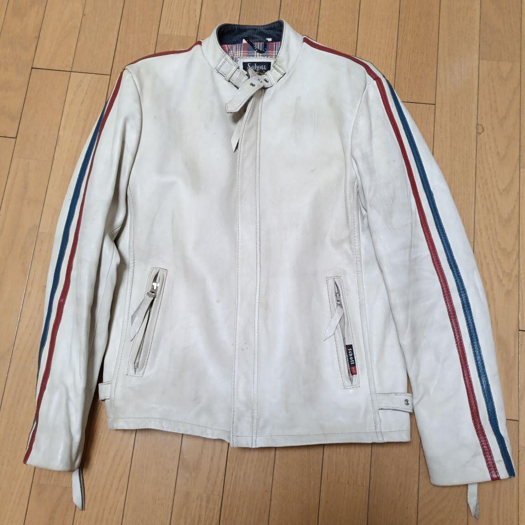 Schott シングルライダース クラシックレーサー L