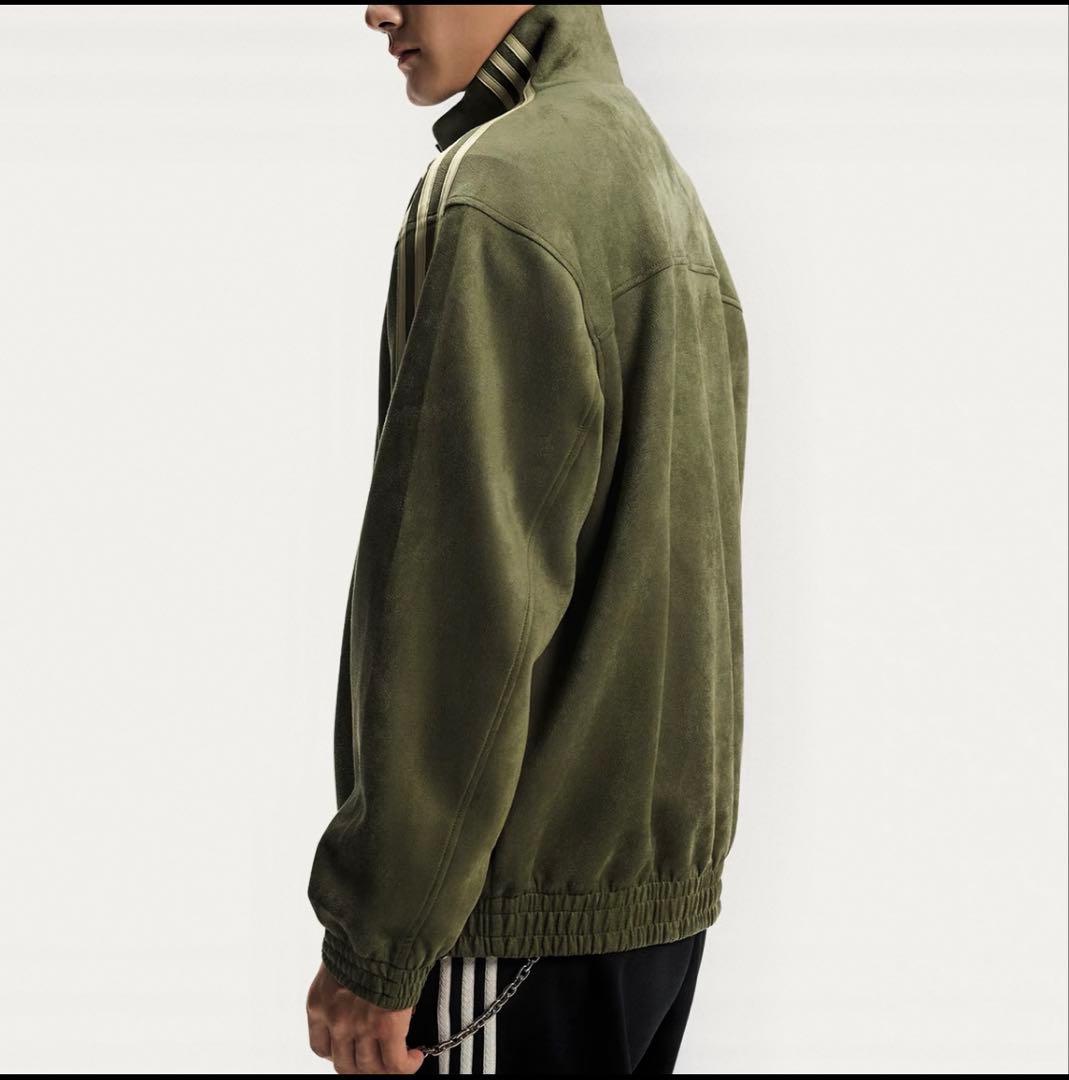 M adidas originals スエード トラックジャケット 緑　海外限定