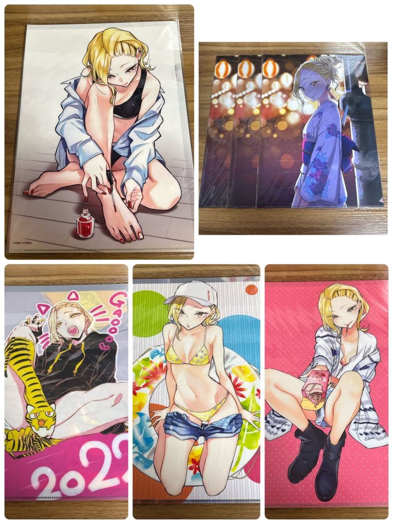 やんちゃギャルの安城さん クリアファイル 5種7枚セット まとめ売り