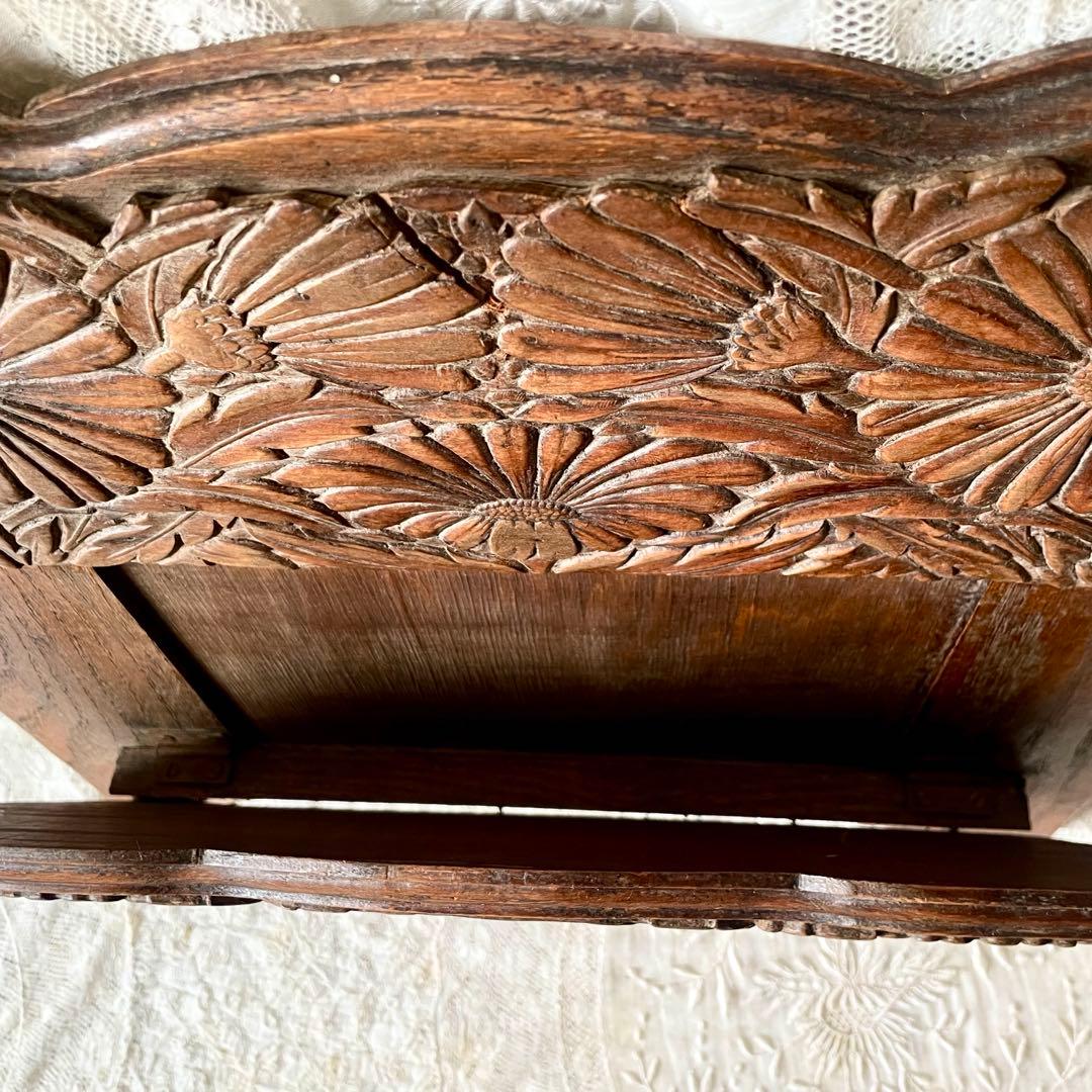 19世紀イギリスアンティーク壁掛け木製レターラック　家具シェルフステーショナリー