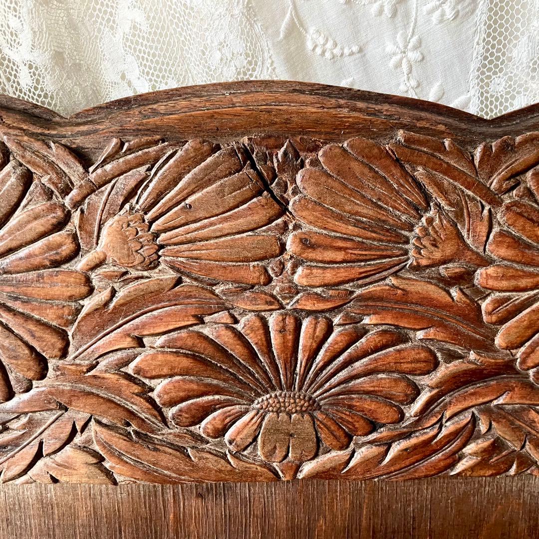 19世紀イギリスアンティーク壁掛け木製レターラック　家具シェルフステーショナリー