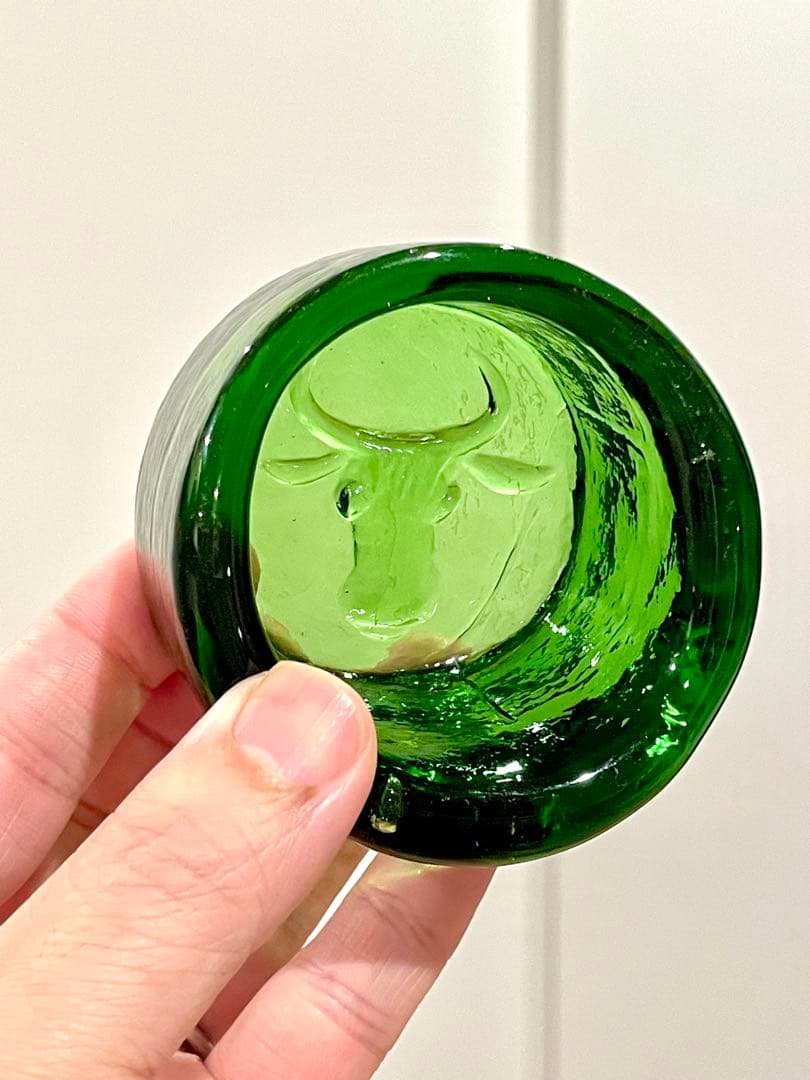 【希少】 Erik Hoglund 牛 灰皿 グリーン ボダ Boda 北欧