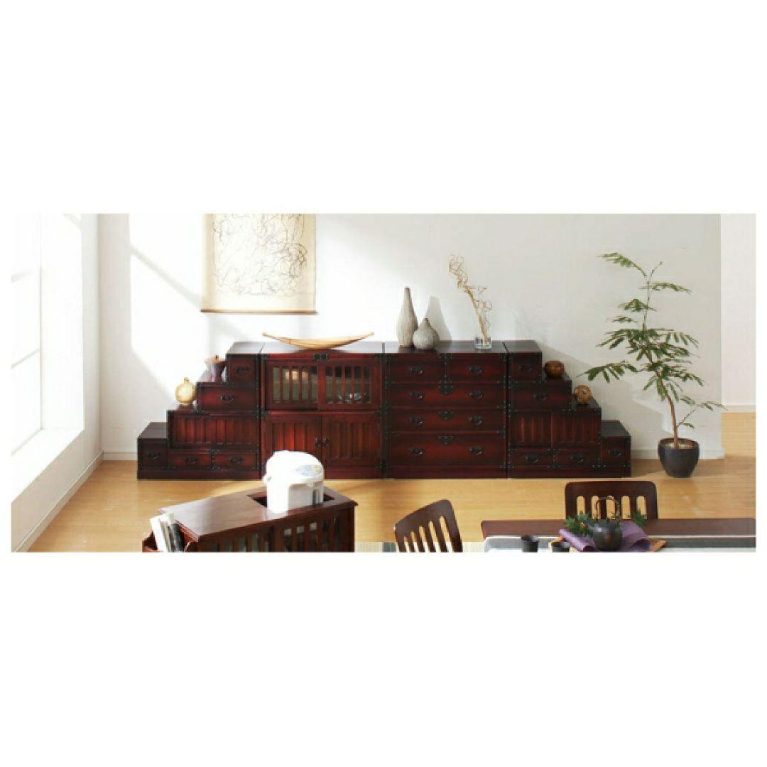 階段箪笥　右下がり