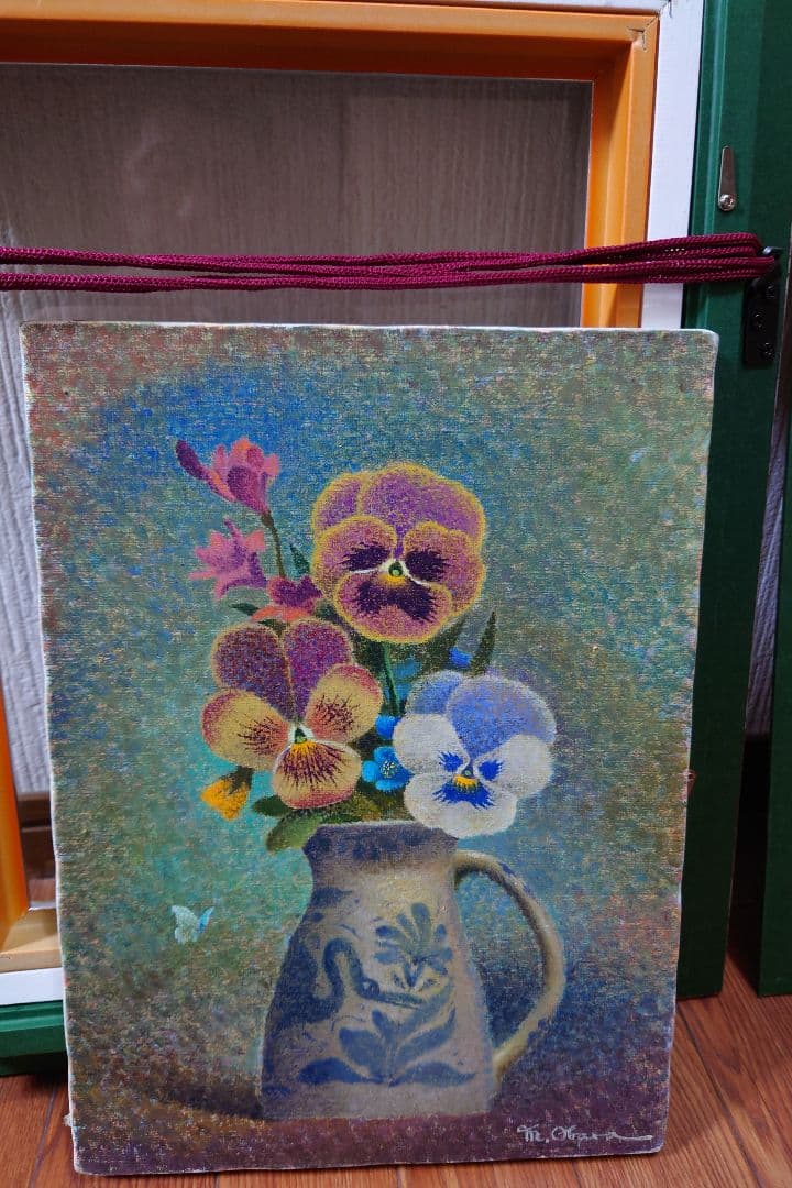 小原 稔 [ 訪れ ] 真筆 絵画 油絵 真作 油彩